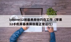 iphone12屏幕黑屏但仍在工作（苹果12手机屏幕黑屏但是正常运行）