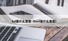 bd是什么意思（bed是什么意思）