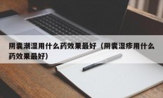 阴囊潮湿用什么药效果最好（阴囊湿疹用什么药效果最好）