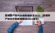 离婚财产如何分割新婚姻法2021（离婚财产如何分割新婚姻法2021规定）