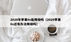 2020年苹果6s能降级吗（2020苹果6s还有办法降级吗）