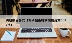 调研报告格式（调研报告格式模板范文3000字）