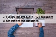 小儿单纯发烧但无其他症状（小儿单纯发烧但无其他症状吃头孢还是阿莫西林）