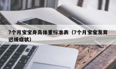 7个月宝宝身高体重标准表（7个月宝宝发育迟缓症状）