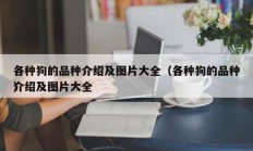 各种狗的品种介绍及图片大全（各种狗的品种介绍及图片大全
）