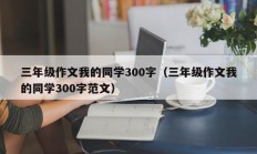 三年级作文我的同学300字（三年级作文我的同学300字范文）