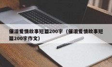 催泪爱情故事短篇200字（催泪爱情故事短篇200字作文）