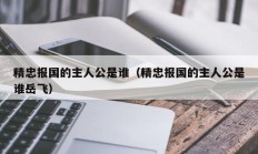 精忠报国的主人公是谁（精忠报国的主人公是谁岳飞）