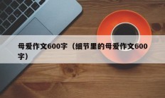 母爱作文600字（细节里的母爱作文600字）