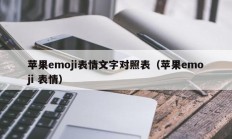 苹果emoji表情文字对照表（苹果emoji 表情）